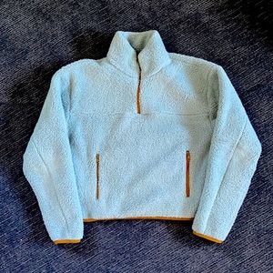 Girlfriend Collective Half Zip Sherpa Ice MD